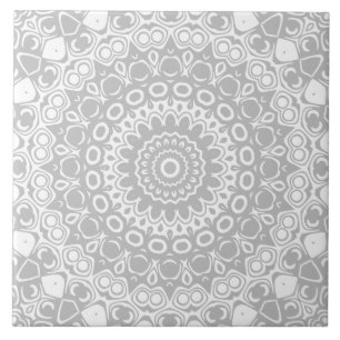 Padrão de Mandala Prateada Elegante