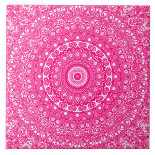 Padrão de Mandala Rosa Vibrante