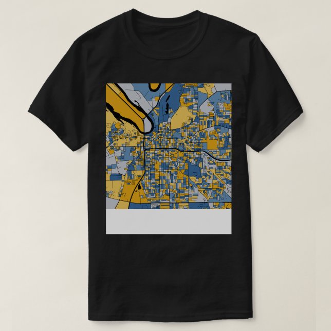 Padrão de Mapa de Montgomery em Camisas Douradas A (Frente do Design)