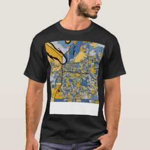 Padrão de Mapa de Montgomery em Camisas Douradas A