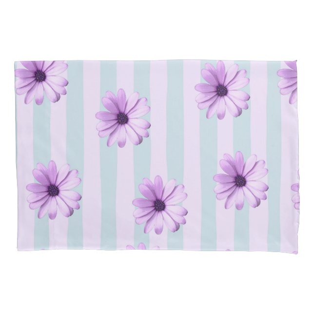 Padrão de Margarida Azul e Roxo (Frente-Esquerda)