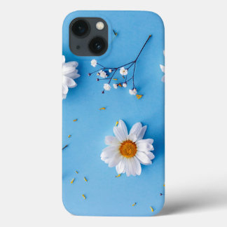 Padrão de margarida floral - Azul claro