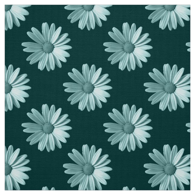 Padrão de Margarida - Tecido Verde Escuro (Modelo)