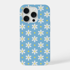 Padrão de Margaridas Brancas de Fundo Personalizad