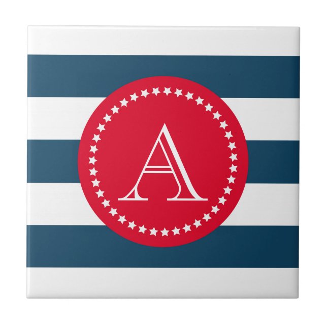 Padrão de marinho azul e branco (Frente)