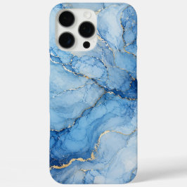 Padrão de mármore azul com veias douradas em aquar