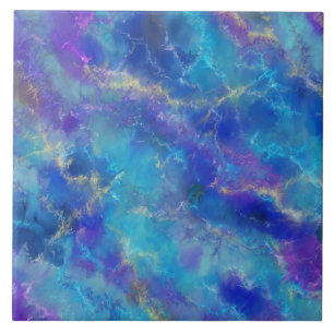 Padrão de Mármore Azul, Roxo e Dourado