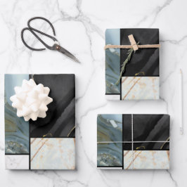Padrão de mármore branco e preto na moda Dourado