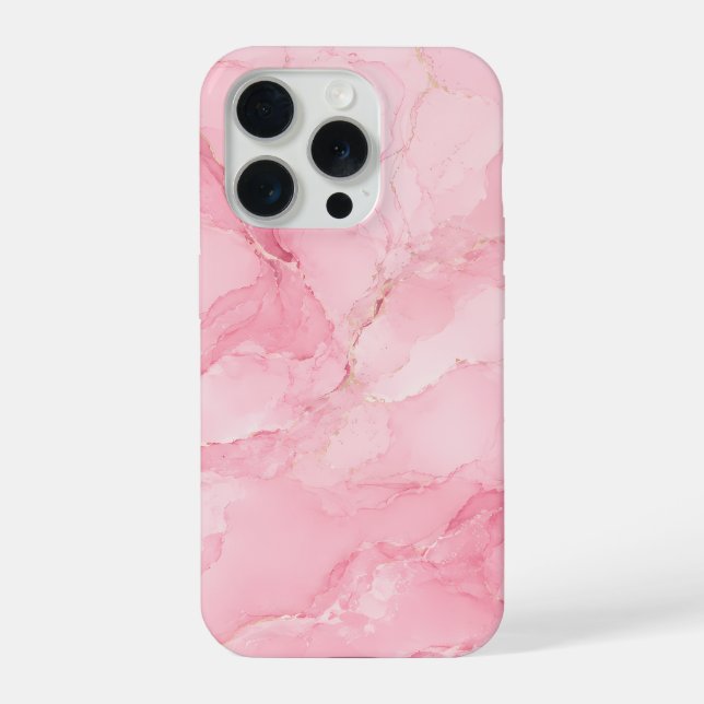 Padrão de Mármore com Aquarela Rosa (Verso)