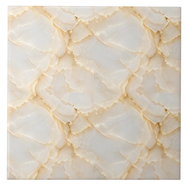 Padrão de Mármore com Veio Dourado de Ônix Branco  (Frente)