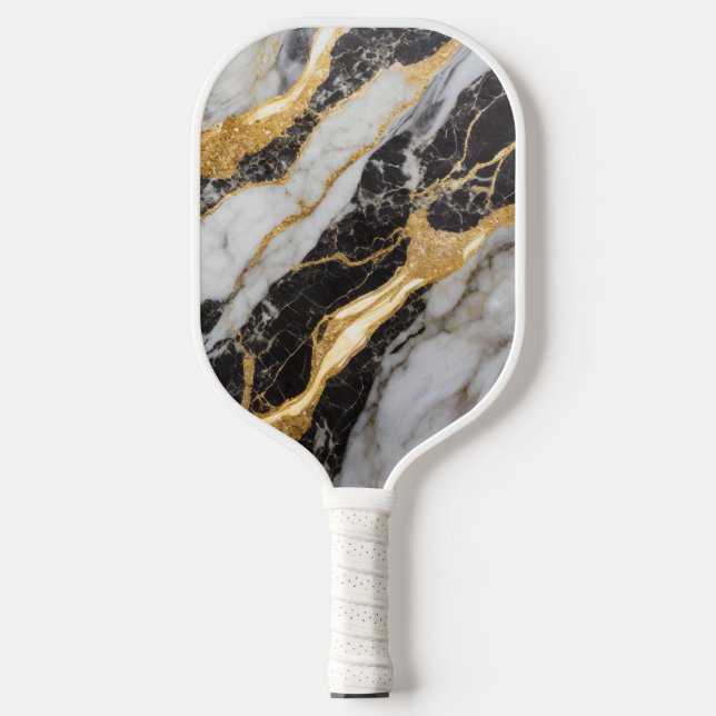 Padrão de mármore preto e branco com Dourado (Front)