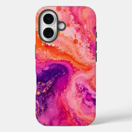Padrão de Mármore Rosa Laranja Roxo