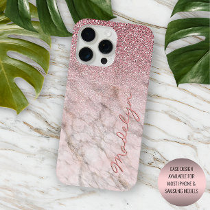 Padrão de Mármore Rosa Personalizado em Dourado Ro