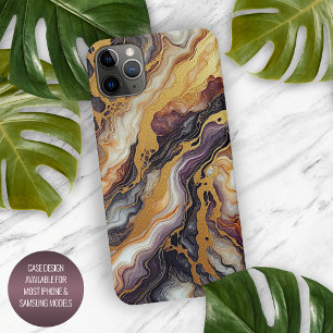 Padrão de Mármore Roxo Escuro Preto Cinza Branco D