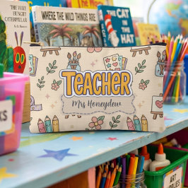 Padrão de Material Escolar para Professores Pastel
