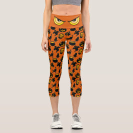 Padrão de Mau de Olho Laranja e Halloween Preto