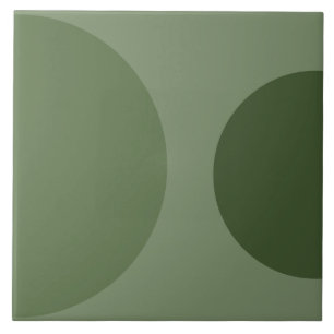 Padrão de meio círculo moderno sábio verde geométr
