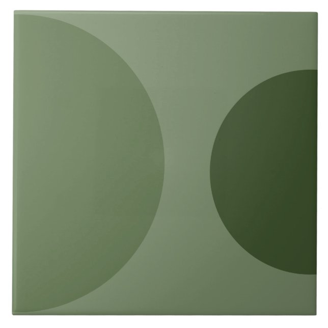 Padrão de meio círculo moderno sábio verde geométr (Frente)