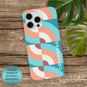 Padrão de Mod Retroativo de Mauve Verde-Seafoam Pe