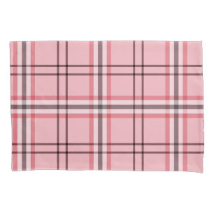 Padrão de moda xadrez rosa chique e cinza