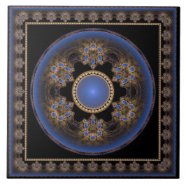 Padrão de moldagem visual fractal azul