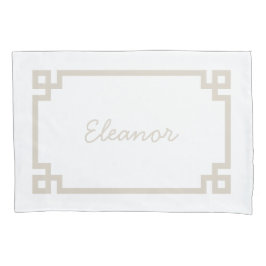 Padrão de Monograma de Chave Grego - bege-claro