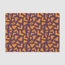 Padrão de morcegos roxos laranja Papel para tecido