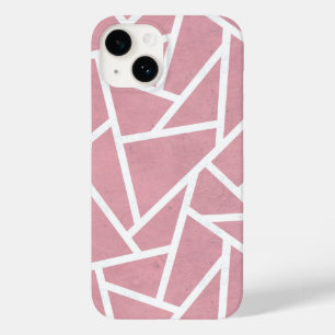 Padrão de mosaico branco e coral
