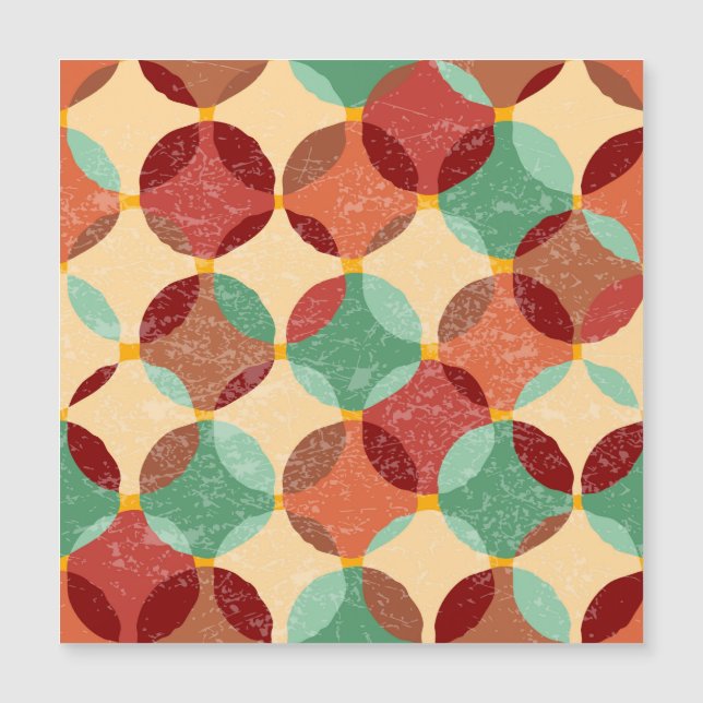 Padrão de mosaico circular, ilustração geométrica. (Frente)