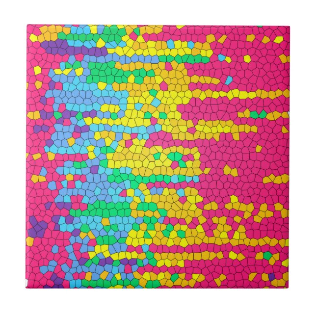 Padrão de mosaico colorido (Frente)