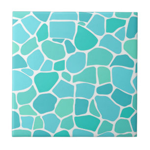 Padrão de Mosaico de Vidro Marinho Turquesa Água