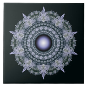 Padrão de mosaico fractal radiante