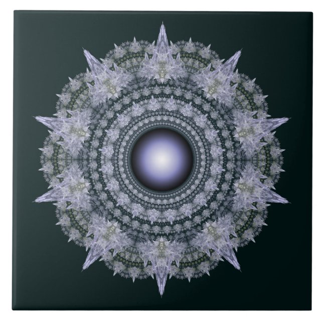 Padrão de mosaico fractal radiante (Frente)