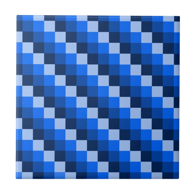 Padrão de Mosaico Geométrico Azul (Frente)
