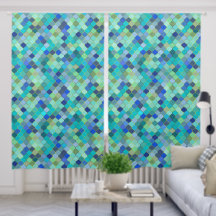 Padrão de mosaico marroquino aqua azul