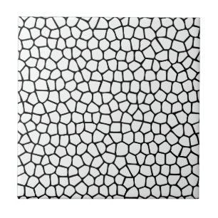 padrão de mosaico preto e branco