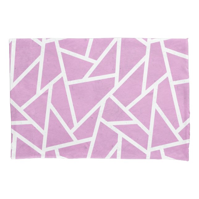 Padrão de mosaico rosa e branco (Frente)