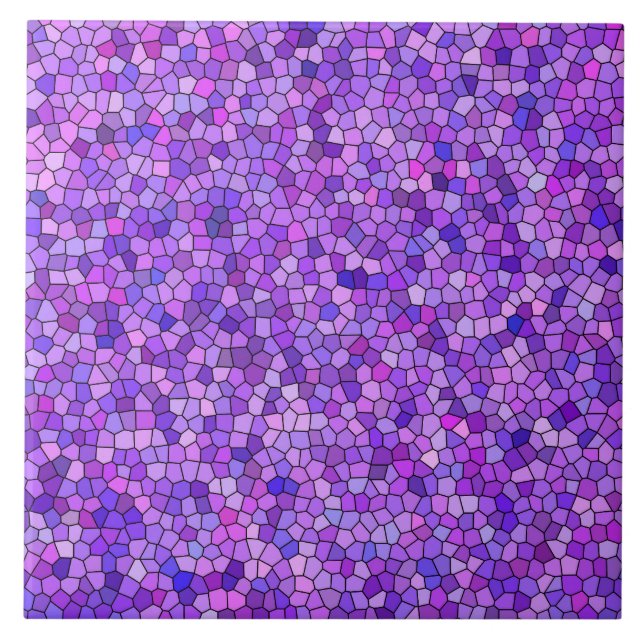 Padrão de Mosaico Rosa Roxo (Frente)