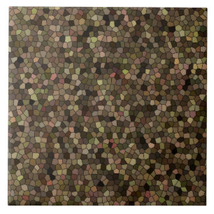 Padrão de Mosaico Verde Marrom