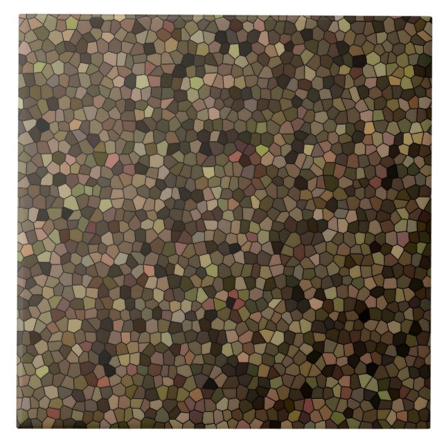 Padrão de Mosaico Verde Marrom (Frente)
