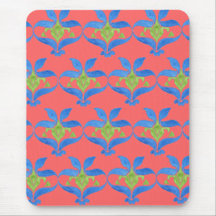 Padrão de Mousepad Azul, Verde, Arte Vermelha