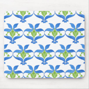 Padrão de Mousepad Azul, Verde, Branco
