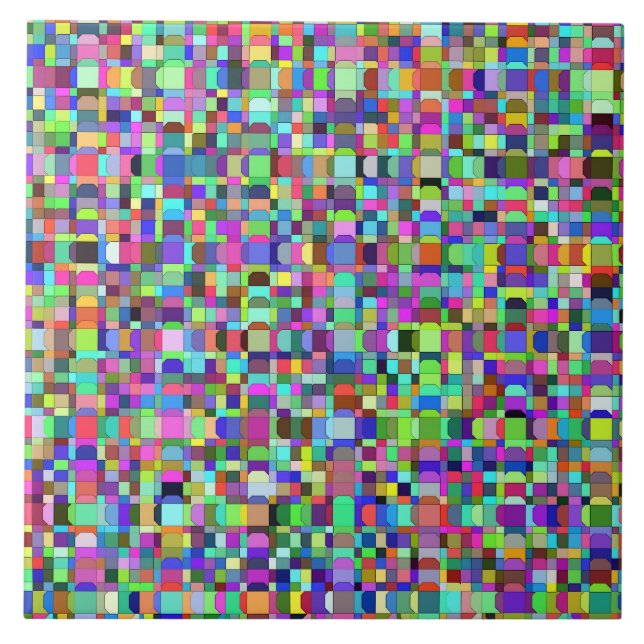Padrão de Multicores de Formas de abstrato Quadrad (Frente)