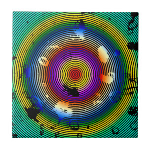 Padrão de multicores dentro de um círculo