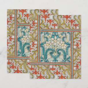 Padrão de Narciso Art Nouveau Antigo Verneuil
