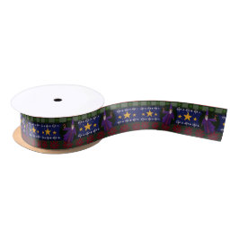 Padrão de Natal do Assistente Mágico Satin Ribbon