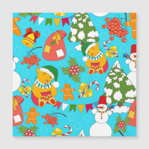 Padrão de Natal do Ursinho de Pelúcia: Amigável pa