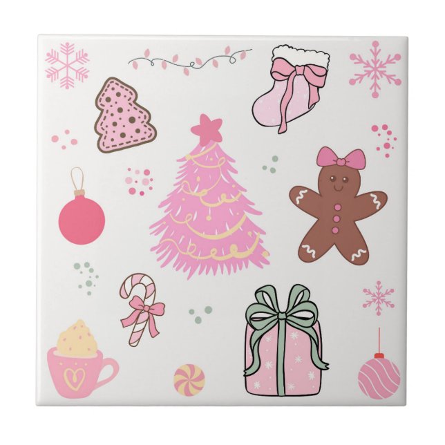 Padrão de Natal Rosa (Frente)