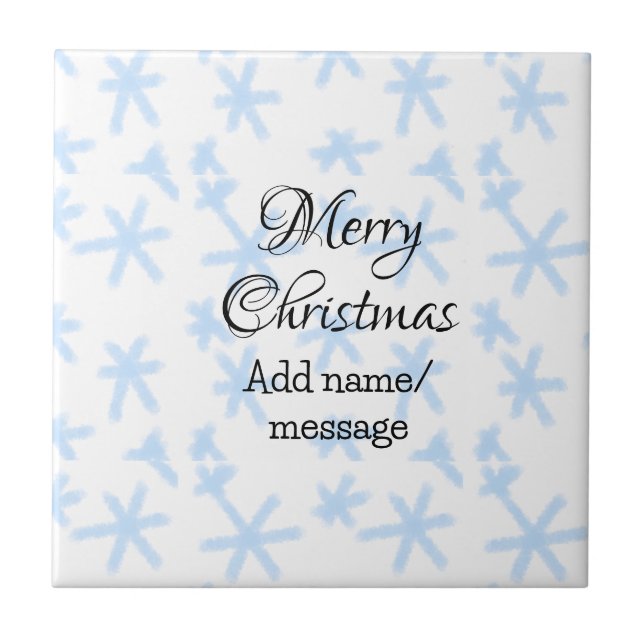 Padrão de neve azul escamas de Natal padrão de nev (Frente)