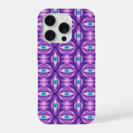 Padrão de Olho Botânico Abstrato Maximalista Roxo